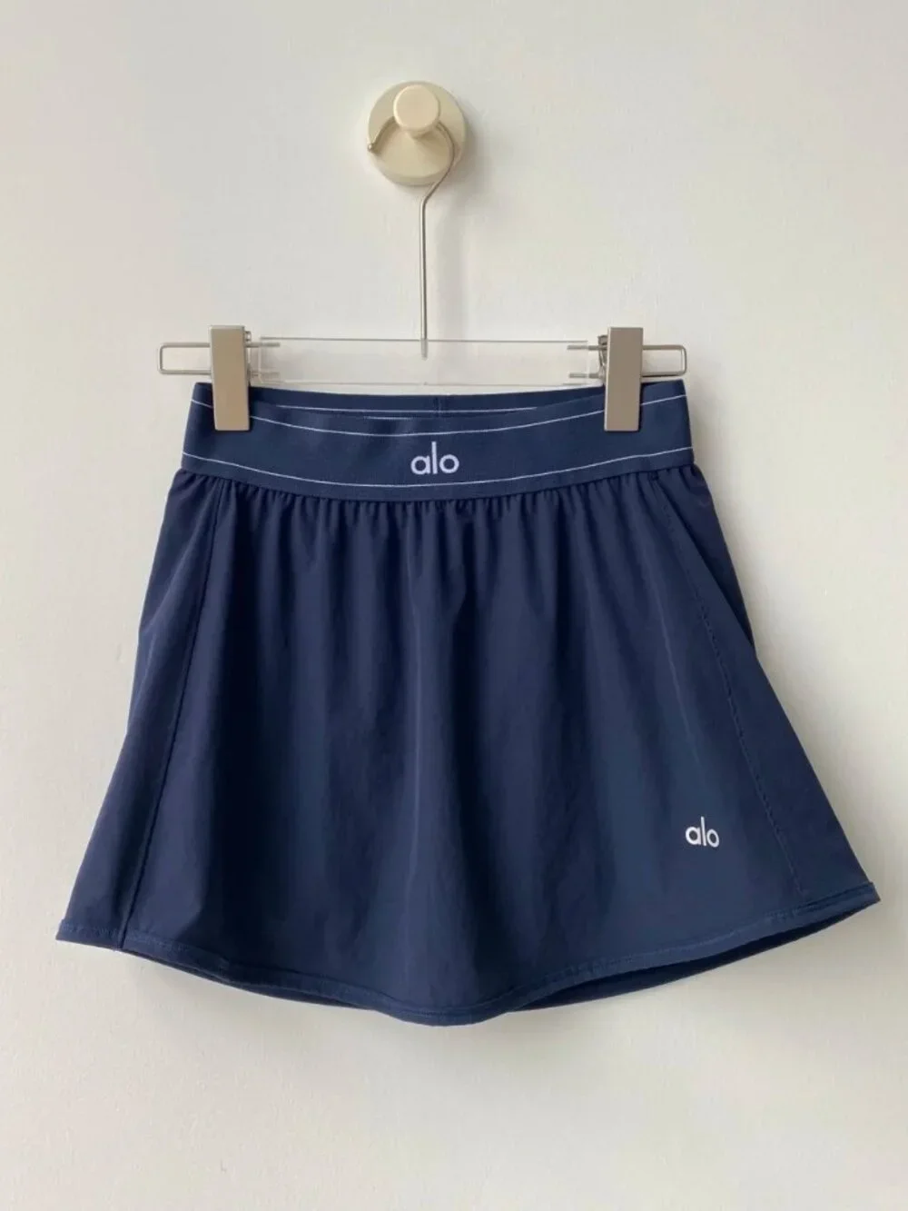 NWT Alo Yoga Match Point Tennis Skirt Navy Blue Skort Tenniscore Preppy🍻🏃♀️